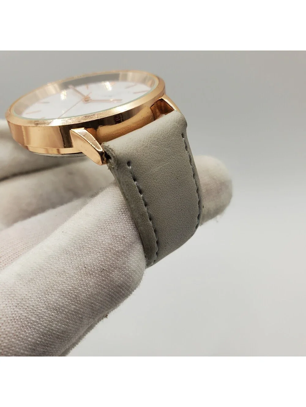 Quartz Watch 36mm Marble Dial Rose Gold Tone New Battery